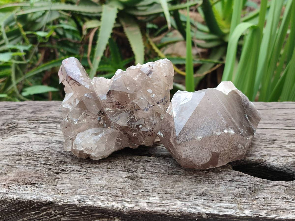 Natural Smokey Quartz Crystals x 3 From Zomba, Malawi - Toprock Gemstones and Minerals 