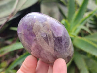 Polished Deep Purple Chevron Amethyst Standing Free Forms x 4 From Ankazobe, Madagascar