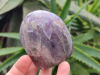 Polished Deep Purple Chevron Amethyst Standing Free Forms x 4 From Ankazobe, Madagascar