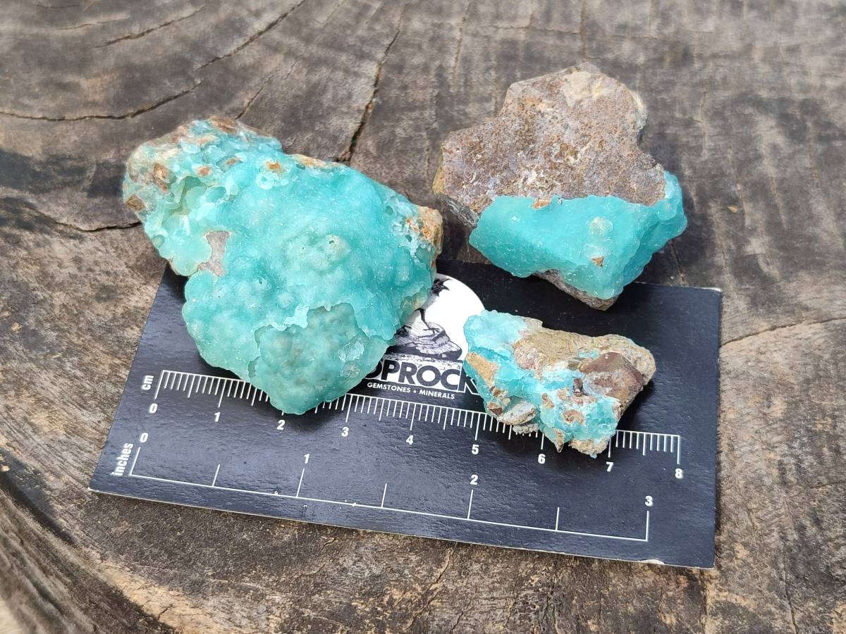 Natural Hemimorphite on Dolomite Specimens x 6 From Lupoto Mine, Congo - Toprock Gemstones and Minerals 