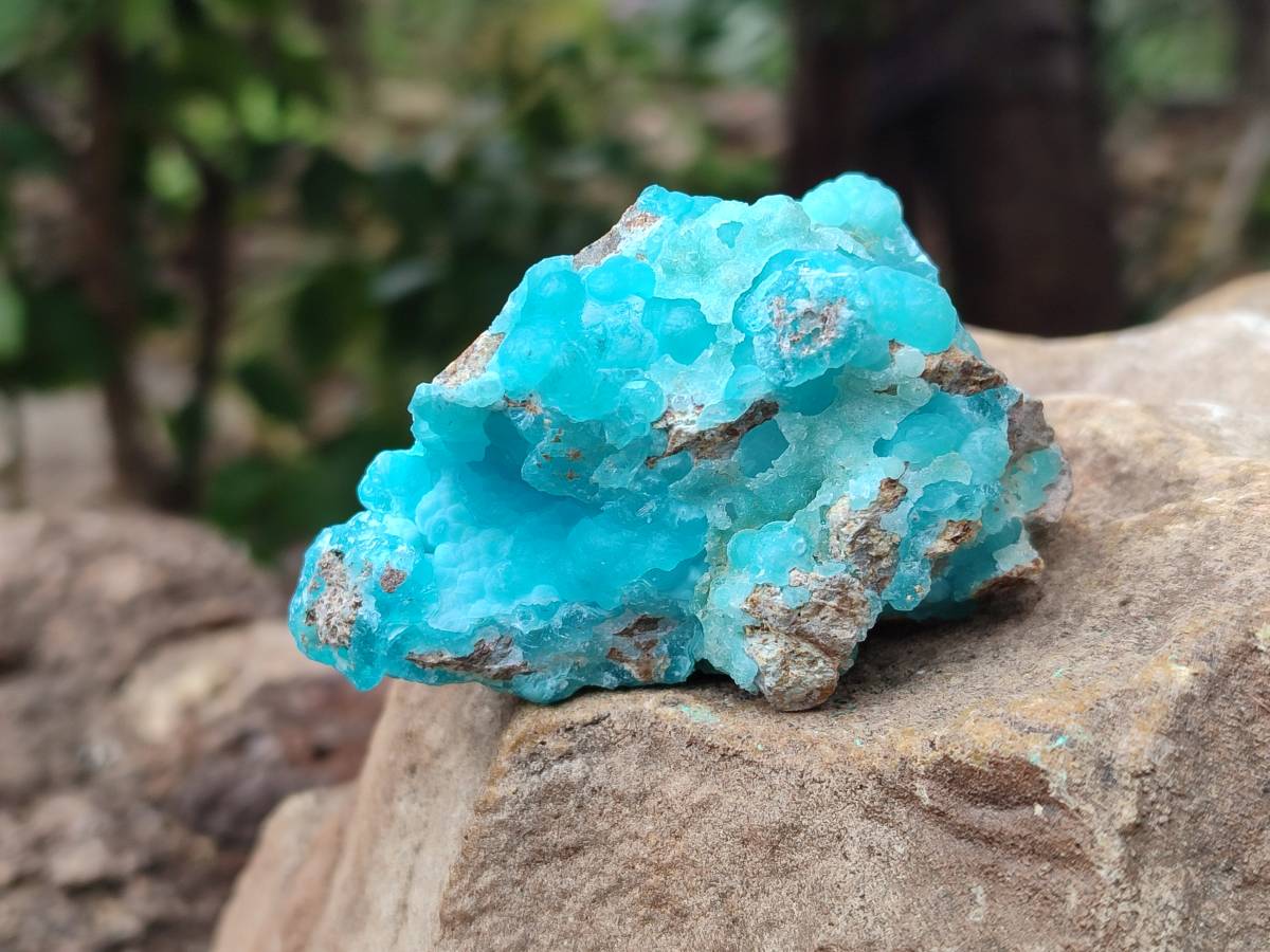 Natural Hemimorphite on Dolomite Specimens x 6 From Lupoto Mine, Congo - Toprock Gemstones and Minerals 