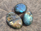 Polished Labradorite Palm Stones x 12 From Tulear, Madagascar - Toprock Gemstones and Minerals 