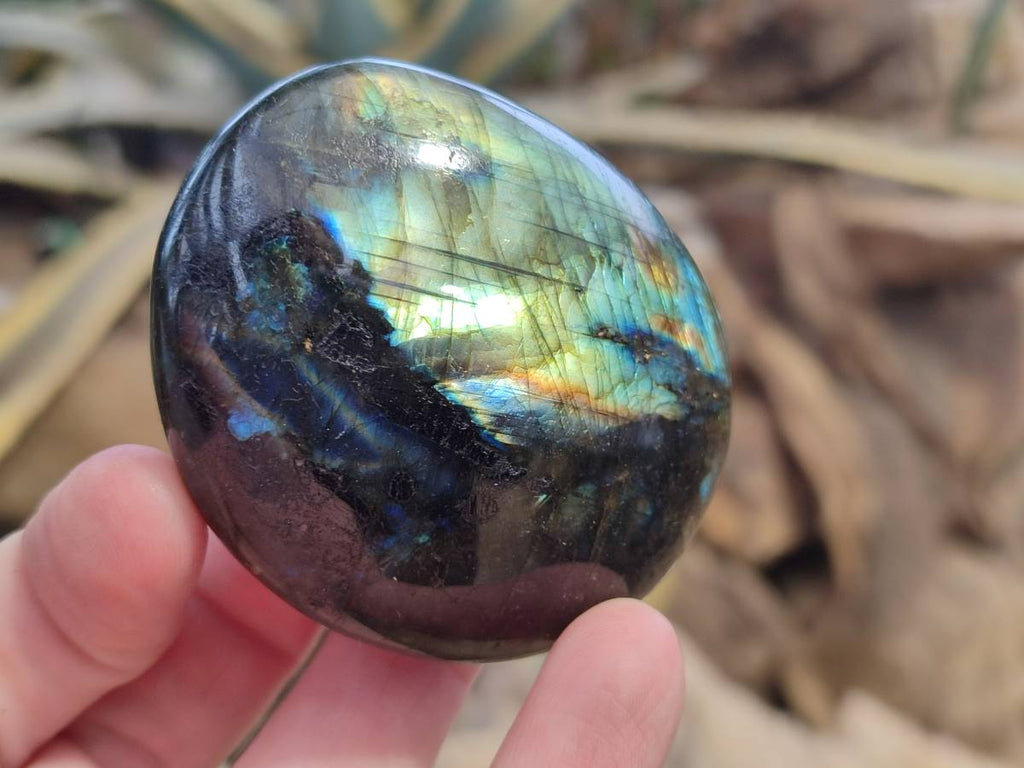 Polished Labradorite Palm Stones x 12 From Tulear, Madagascar - Toprock Gemstones and Minerals 
