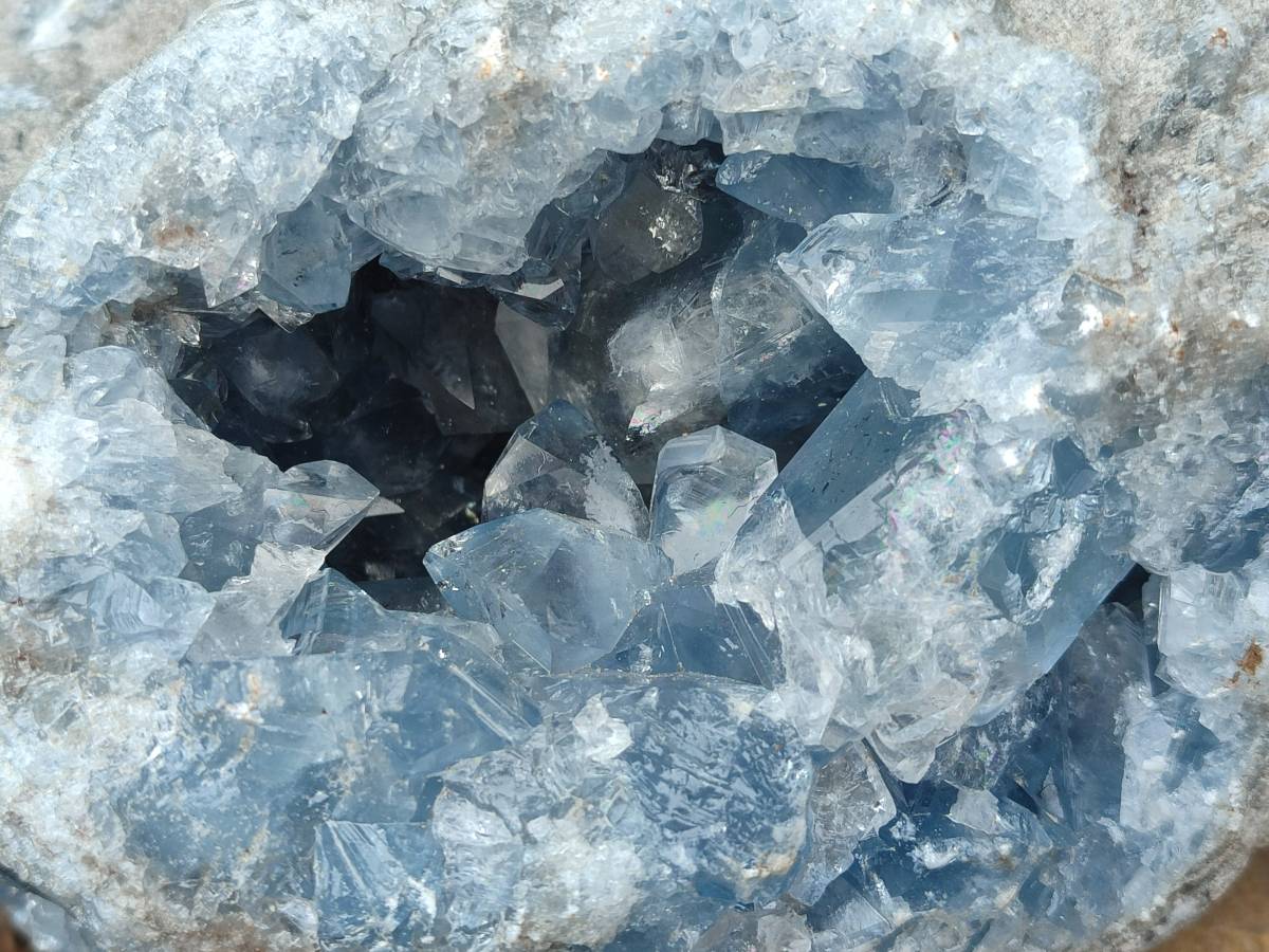 Natural Blue Celestite Crystal Specimen x 1 From Sakoany, Madagascar - Toprock Gemstones and Minerals 