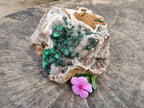Natural Ball Malachite and Drusy Quartz On Dolomite Matrix Specimen x 1 From Kambove, Congo - Toprock Gemstones and Minerals 