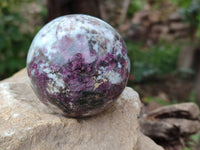 Polished Rubellite Pink Tourmaline Spheres x 4 From Ambatondrazaka, Madagascar