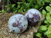 Polished Rubellite Pink Tourmaline Spheres x 4 From Ambatondrazaka, Madagascar