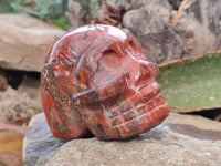 Hand Made Red Jasper Skull x 1 From Madagascar