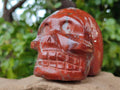 Hand Made Red Jasper Skull x 1 From Madagascar - Toprock Gemstones and Minerals 