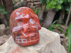 Hand Made Red Jasper Skull x 1 From Madagascar - Toprock Gemstones and Minerals 