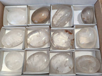 Polished Mixed Quartz Galets x 12 From Madagascar