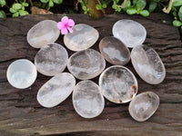 Polished Mixed Quartz Galets x 12 From Madagascar