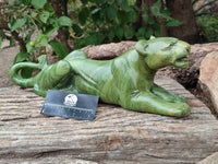 Hand Made Green Verdite Lioness Carving  x 1 From Zimbabwe