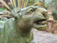 Hand Made Green Verdite Lioness Carving  x 1 From Zimbabwe