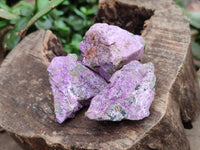Natural Stichtite Cobbed Specimens x 35 From Barberton, South Africa
