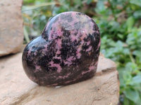 Polished Rhodonite Hearts x 4 From Ambindavato, Madagascar