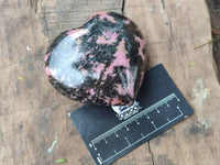 Polished Rhodonite Hearts x 4 From Ambindavato, Madagascar