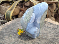 Polished Blue Lace Agate Standing Free Form x 1 From Nsanje, Malawi