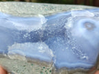 Polished Blue Lace Agate Standing Free Form x 1 From Nsanje, Malawi - Toprock Gemstones and Minerals 