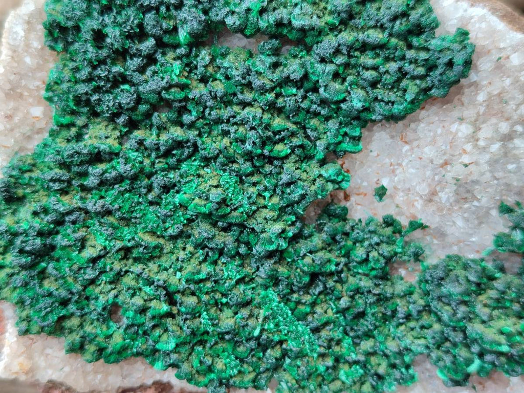 Natural Crystalline Ball Malachite and Drusy Quartz On Dolomite Matrix Specimens x 2 From Kambove, Congo - Toprock Gemstones and Minerals 