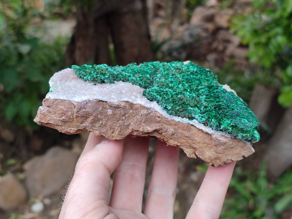 Natural Crystalline Ball Malachite and Drusy Quartz On Dolomite Matrix Specimens x 2 From Kambove, Congo - Toprock Gemstones and Minerals 
