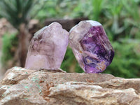 Natural Window Amethyst Crystals x 20 From Chiredzi, Zimbabwe