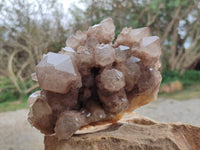 Natural Smokey Phantom Quartz Cluster x 1 From Luena, Congo