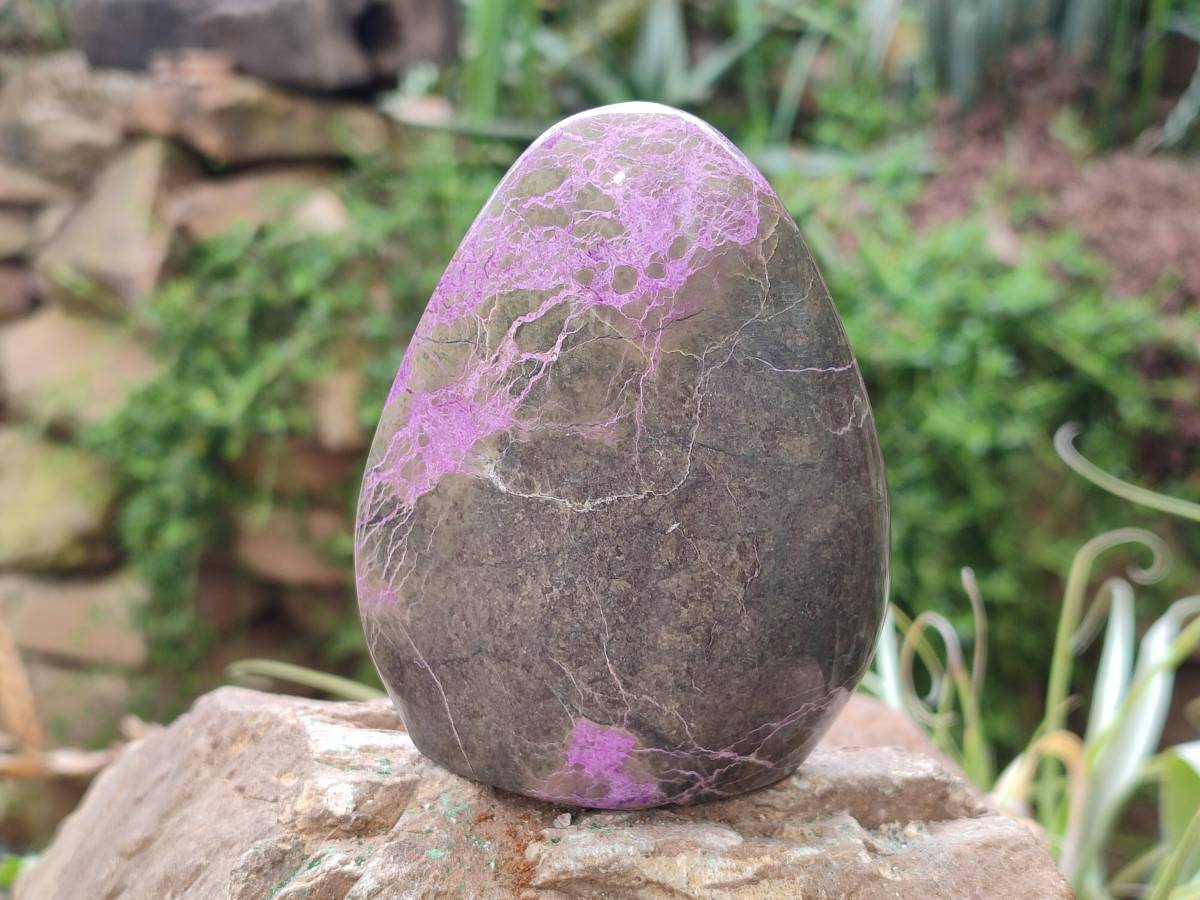 Polished Stichtite Standing Free Forms x 2 From Barberton, South Africa - Toprock Gemstones and Minerals 