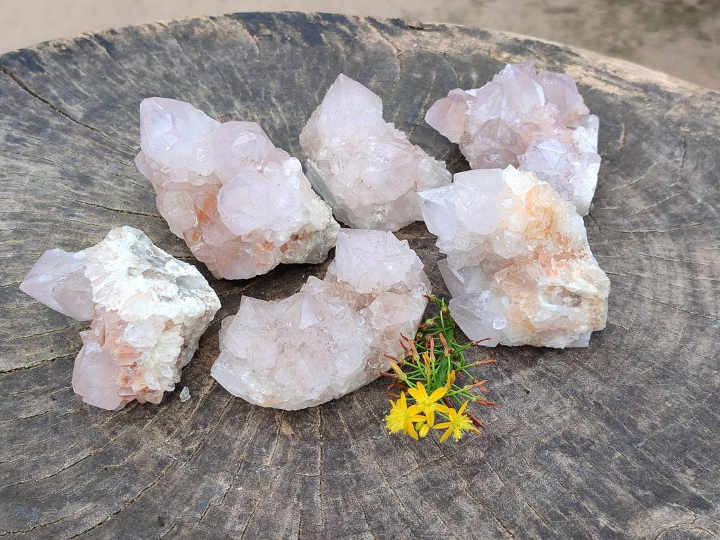 Natural Amethyst Spirit Quartz Clusters x 6 From Boekenhouthoek, South Africa - Toprock Gemstones and Minerals 