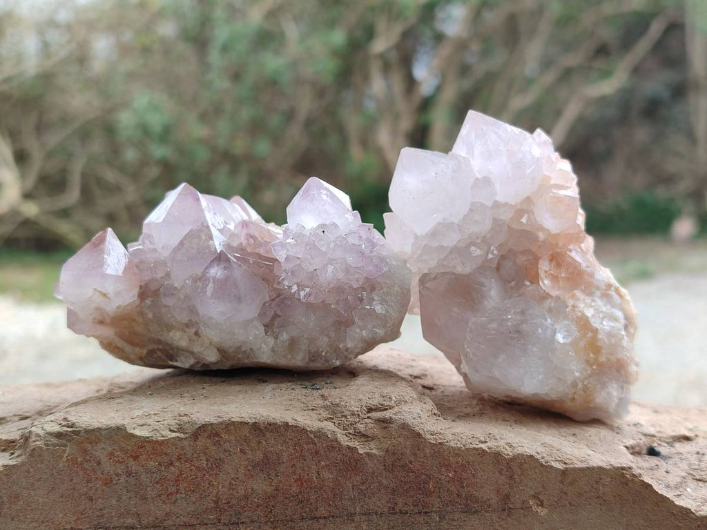 Natural Amethyst Spirit Quartz Clusters x 6 From Boekenhouthoek, South Africa - Toprock Gemstones and Minerals 