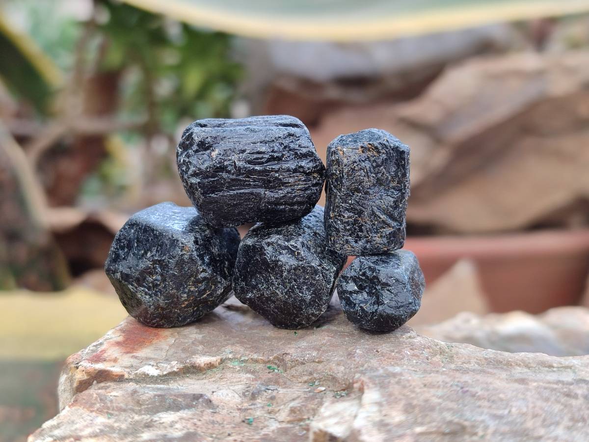 Natural Alluvial Schorl Black Tourmaline Crystals x 1.53 Kg Lot From Zimbabwe - Toprock Gemstones and Minerals 