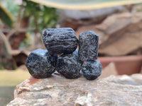 Natural Alluvial Schorl Black Tourmaline Crystals x 1.53 Kg Lot From Zimbabwe