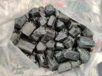 Natural Alluvial Schorl Black Tourmaline Crystals x 1.53 Kg Lot From Zimbabwe