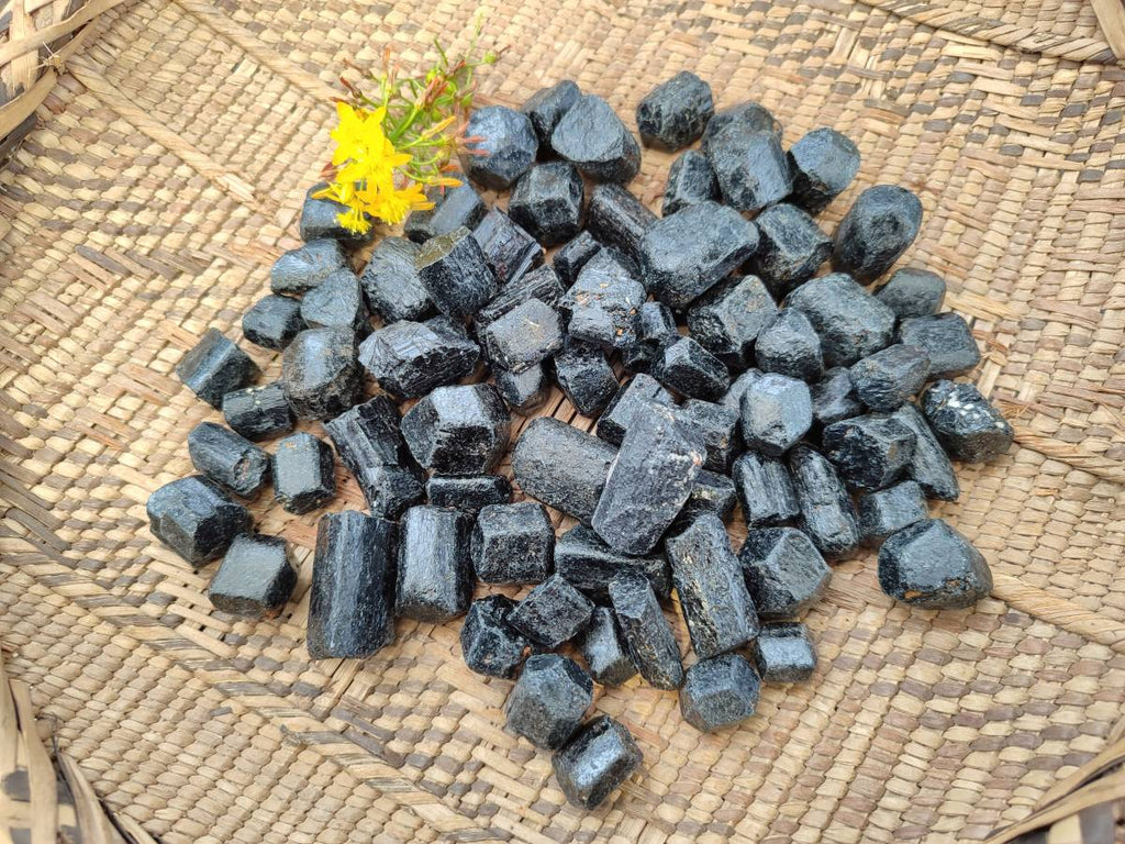 Natural Alluvial Schorl Black Tourmaline Crystals x 1.53 Kg Lot From Zimbabwe - Toprock Gemstones and Minerals 