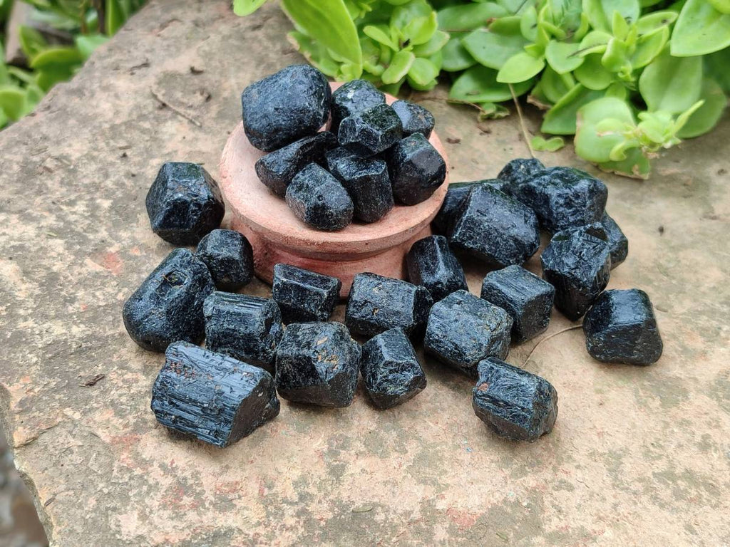 Natural Alluvial Schorl Black Tourmaline Crystals x 1.53 Kg Lot From Zimbabwe - Toprock Gemstones and Minerals 