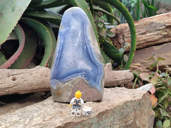 Polished Blue Lace Agate Standing Free Form x 1 From Nsanje, Malawi