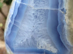 Polished Blue Lace Agate Standing Free Form x 1 From Nsanje, Malawi - Toprock Gemstones and Minerals 