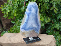 Polished Blue Lace Agate Standing Free Form x 1 From Nsanje, Malawi