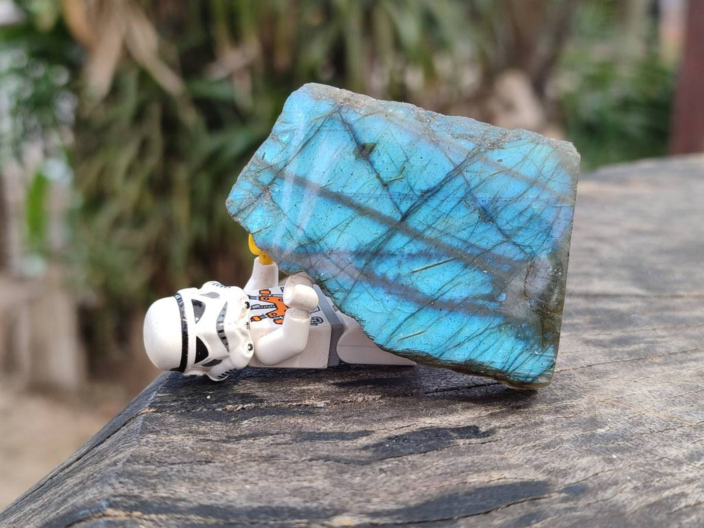 Polished Labradorite Standing Free Forms x 3 From Tulear, Madagascar - Toprock Gemstones and Minerals 