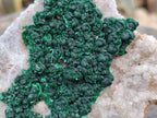 Natural Crystalline Ball Malachite and Drusy Quartz On Dolomite Matrix Specimens x 3 From Kambove, Congo - Toprock Gemstones and Minerals 