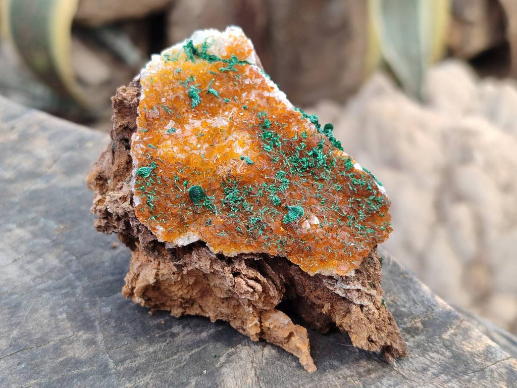 Natural Crystalline Ball Malachite and Drusy Quartz On Dolomite Matrix Specimens x 3 From Kambove, Congo - Toprock Gemstones and Minerals 