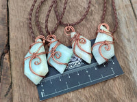 Hand Made Copper Wire Wrapped Blue Smithsonite Jewellery Pendants - Sold Per Item - From Congo
