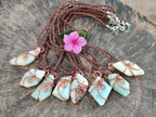 Hand Made Copper Wire Wrapped Blue Smithsonite Jewellery Pendants - Sold Per Item - From Congo - Toprock Gemstones and Minerals 