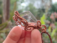 Hand Made Rock Crystal Kite Copper Wire Wrap Pendants - Sold Per Item - From Madagascar