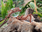 Hand Made Rock Crystal Kite Copper Wire Wrap Pendants - Sold Per Item - From Madagascar - Toprock Gemstones and Minerals 