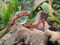 Hand Made Rock Crystal Kite Copper Wire Wrap Pendants - Sold Per Item - From Madagascar