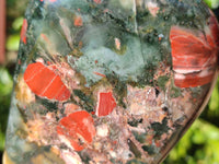 Polished Bloodstone Standing Free Forms x 2 From Swaziland - Toprock Gemstones and Minerals 