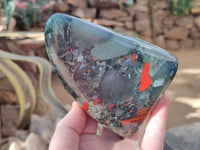 Polished Bloodstone Standing Free Forms x 2 From Swaziland - Toprock Gemstones and Minerals 