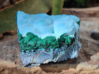 Natural Malachite Malacolla Botryoidal Chrysocolla Specimens x 2 From Kulukuluku, Congo