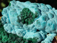 Natural Malachite Malacolla Botryoidal Chrysocolla Specimens x 2 From Kulukuluku, Congo